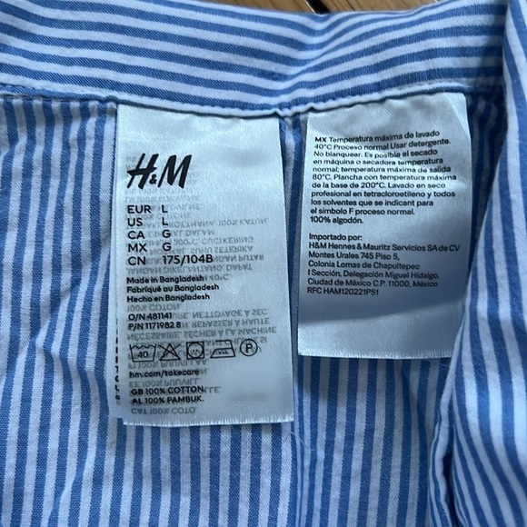 Striped Pajama Set in Large Blue White Stripes - Picture 3 of 5